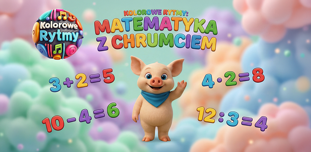 Baner promocyjny aplikacji Matematyka z Chrumciem
